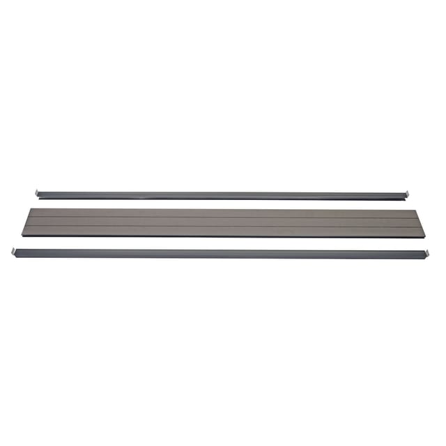 MCW Abschluss-Set für WPC-Sichtschutz Savoie Abschlussprofil Windschutz WPC-Pfosten 180cm Grau