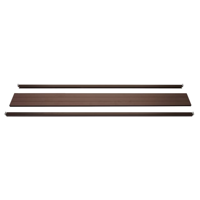 MCW Abschluss-Set für WPC-Sichtschutz Savoie Abschlussprofil Windschutz WPC-Pfosten 180cm Braun