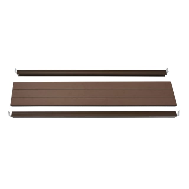 MCW Abschluss-Set für WPC-Sichtschutz Savoie Abschlussprofil Windschutz WPC-Pfosten 90cm Braun