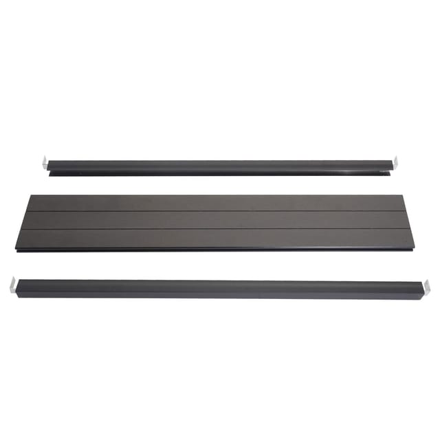 MCW Abschluss-Set für WPC-Sichtschutz Savoie Abschlussprofil Windschutz WPC-Pfosten 90cm anthrazit