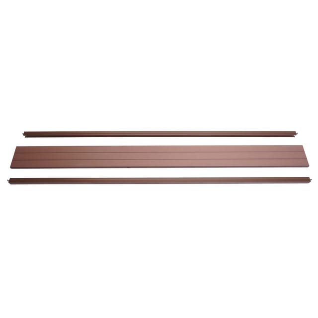 MCW Abschluss-Set für WPC-Sichtschutz Savoie Abschlussprofil Windschutz Alu-Pfosten 180cm Braun