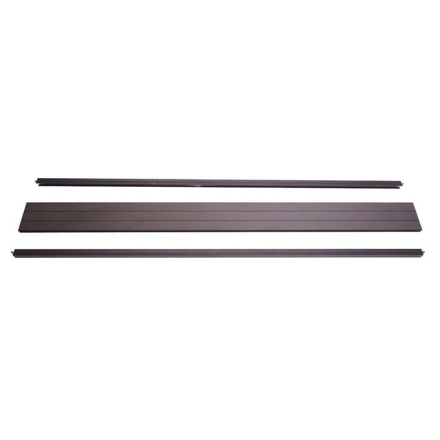 MCW Abschluss-Set für WPC-Sichtschutz Savoie Abschlussprofil Windschutz Alu-Pfosten 180cm anthrazit