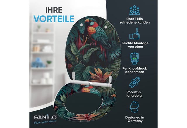 SANILO WC Sitz mit Absenkautomatik Top Fix Exotic