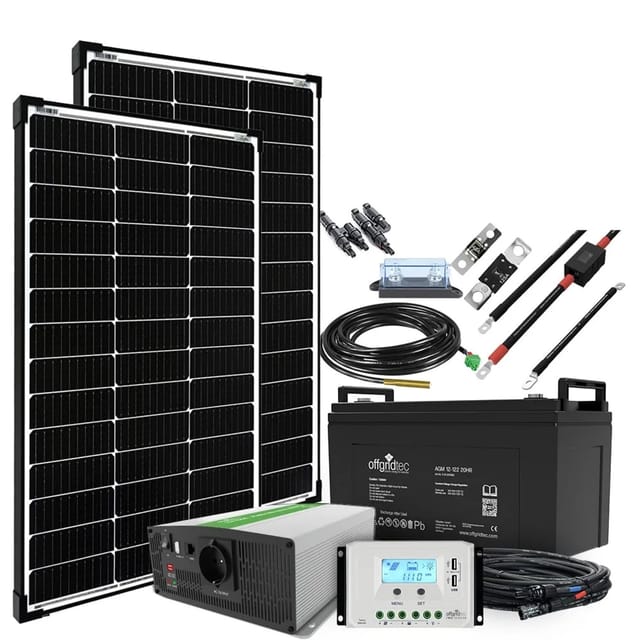 Offgridtec Autark M-Master 200W Solaranlage - 1000W AC Leistung 122Ah AGM Akku
