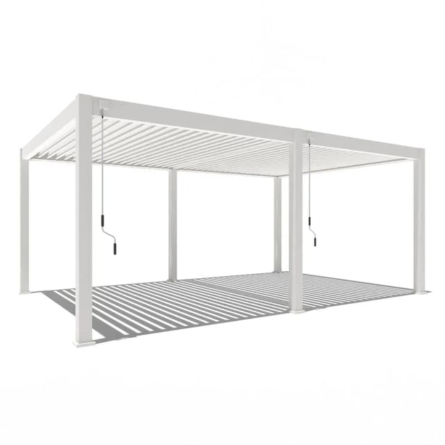 Weide Deluxe Plus Aluminium Pavillon 4 x 6 M Weiß Pergola Freistehend