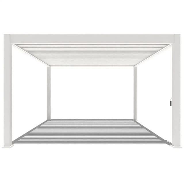 Weide Deluxe Plus Aluminium Pavillon 4 x 4 M Weiß Pergola Freistehend