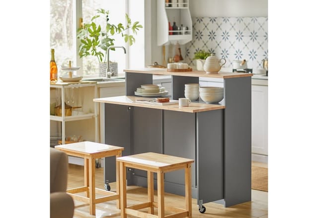 SoBuy Sideboard Kücheninsel mit Arbeitsfläche Küchenschrank Kommode FSB36-HG