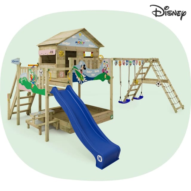 Wickey Spielturm Disney Saga Klettergerüst mit Rutsche Blau