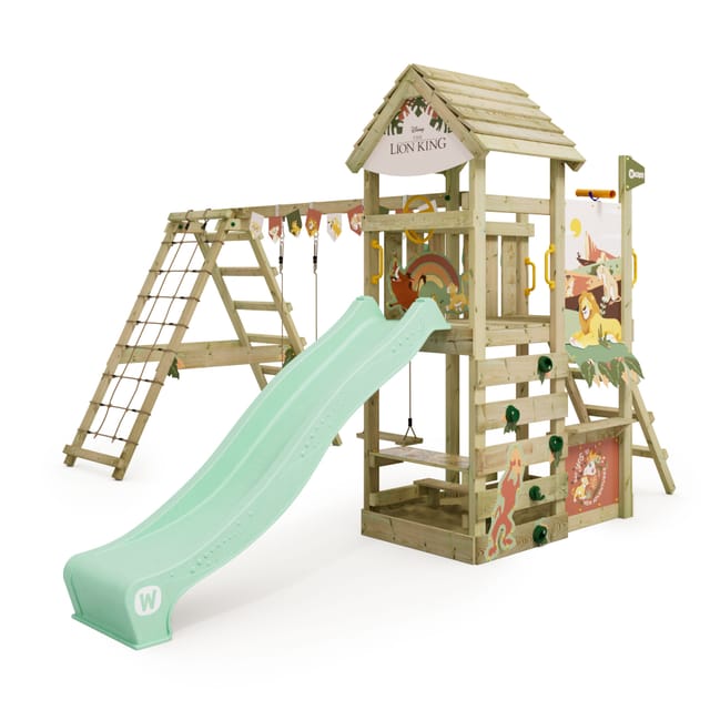 Wickey Spielturm Disney Story Klettergerüst mit Rutsche Pastellgrün