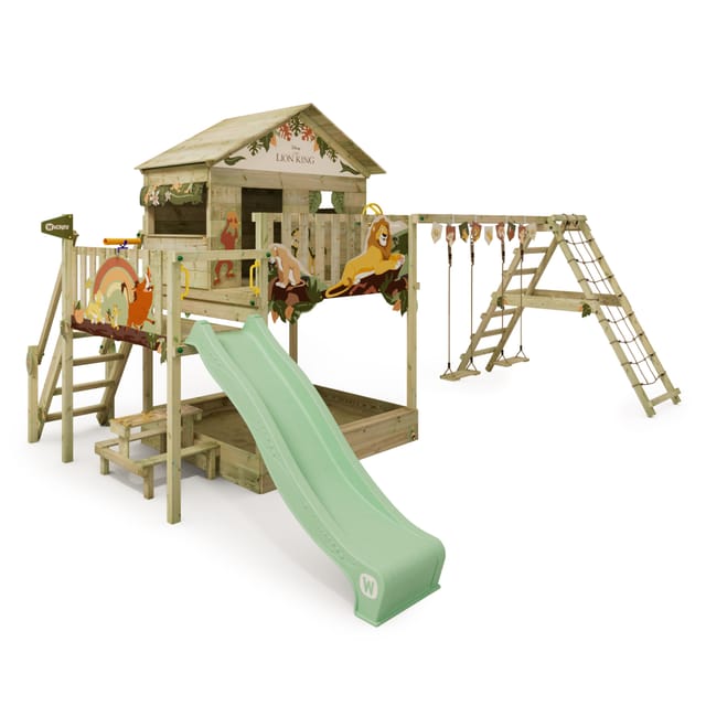 Wickey Spielturm Disney Saga Klettergerüst mit Rutsche Pastellgrün