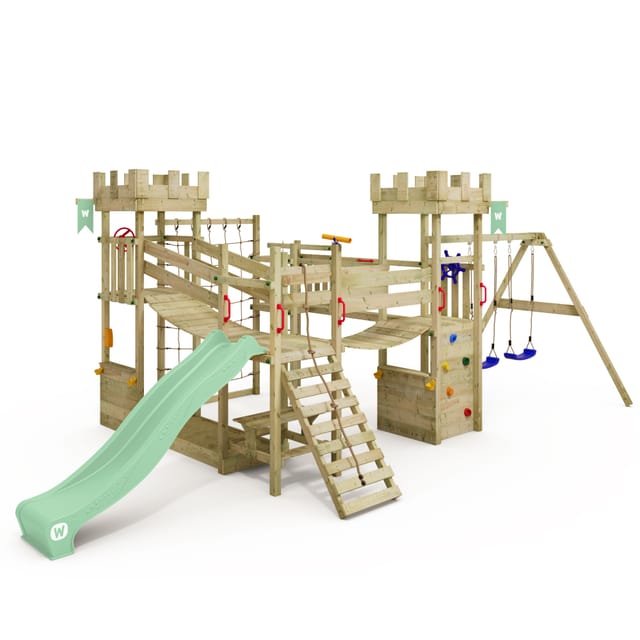 Wickey Spielturm Smart Arch mit Rutsche Pastellgrün