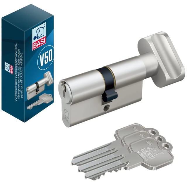 Basi - V50 - Profil-Knaufkurzzylinder - K30/27 mm - Gleichschließend