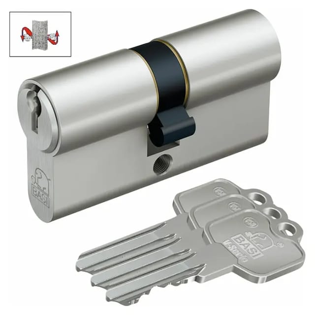 Basi - V50 - Profil-Doppelzylinder - 35/35 mm - Verschiedenschließend - Not- und Gefahrenfunktion