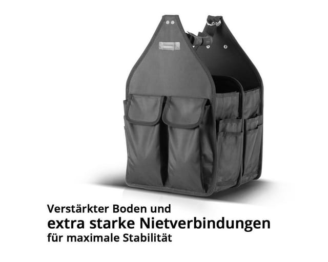 STAHLWERK Werkzeugtasche Mit 11 Außentaschen Und 2 Großen Innenfächern
