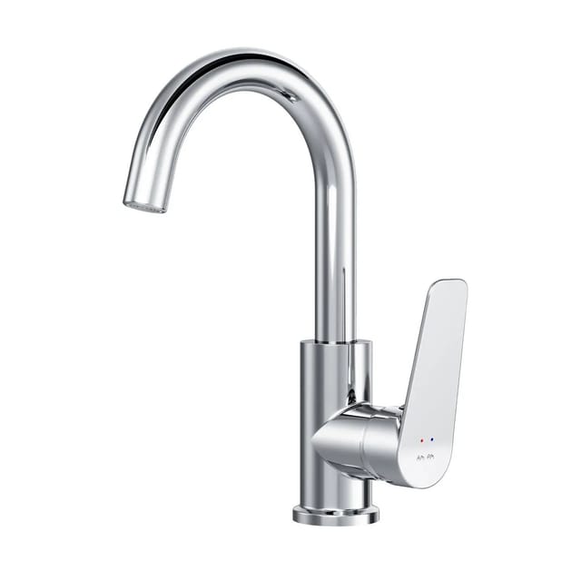 AM.PM Waschtischarmatur mit drehbarem Auslauf, Waschbecken Armatur, Mischbatterie FTA02700 Hit Wasserhahn Bad Chrom