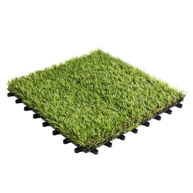 Karat Klickfliese Gras-Design - Wetterbeständige Terrassenfliese - 30 x 30 cm