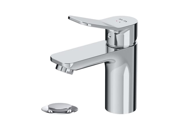 AM.PM Waschtischarmatur mit Klick-Ablauf, Waschbecken Armatur, Mischbatterie FXA82100 X-Joy Wasserhahn Bad Chrom