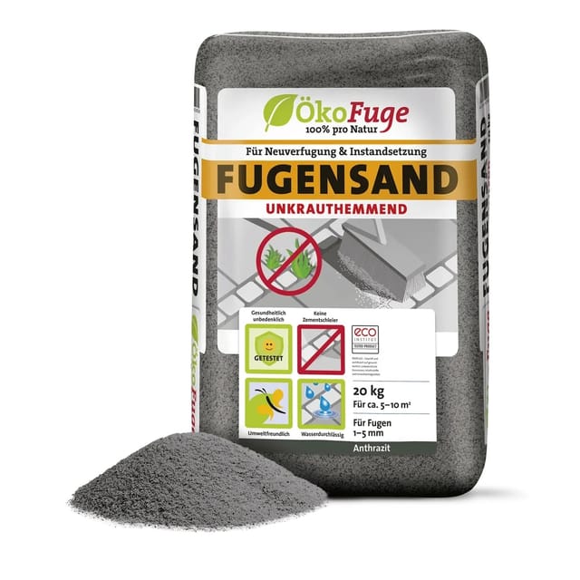 ökofuge Fugensand Anthrazit 20kg x 50 Sack 1000kg Palette