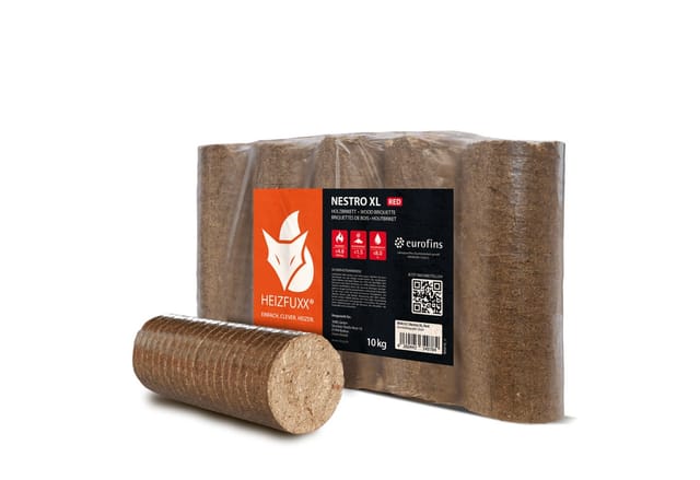 Heizfuxx Holzbriketts Nestro Xl Red 10kg x 96 Gebinde 960kg Palette