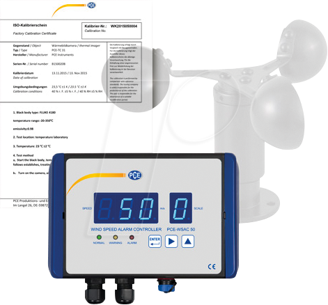 PCE Instruments Sauerstoffmessgerät DOM 10 PCE Instruments Anemometer WSAC 50 221
