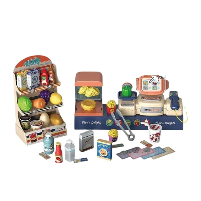 Coemo 2in1 Spielzeugkasse und Supermarkt Nico