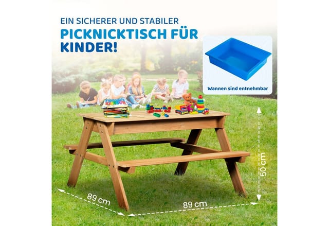 Coemo 2in1 Sand und Wasserspieltisch für Kinder