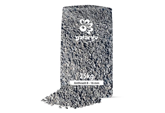 Galamio Lavamulch Anthrazit 8 - 16 Mm 25kg x 12 Sack 300kg Palette
