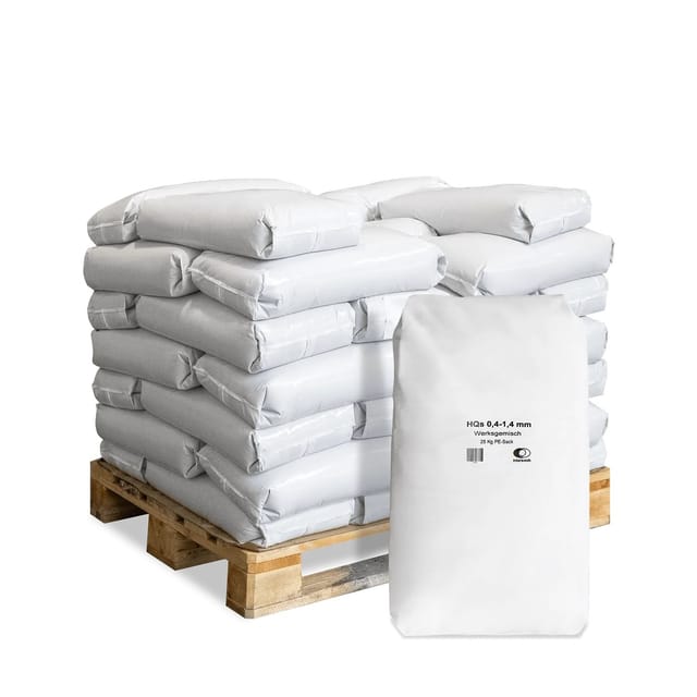 Galamio Quarzsand 0,4 - 1,2 mm 25kg x 40 Sack 1000kg Palette