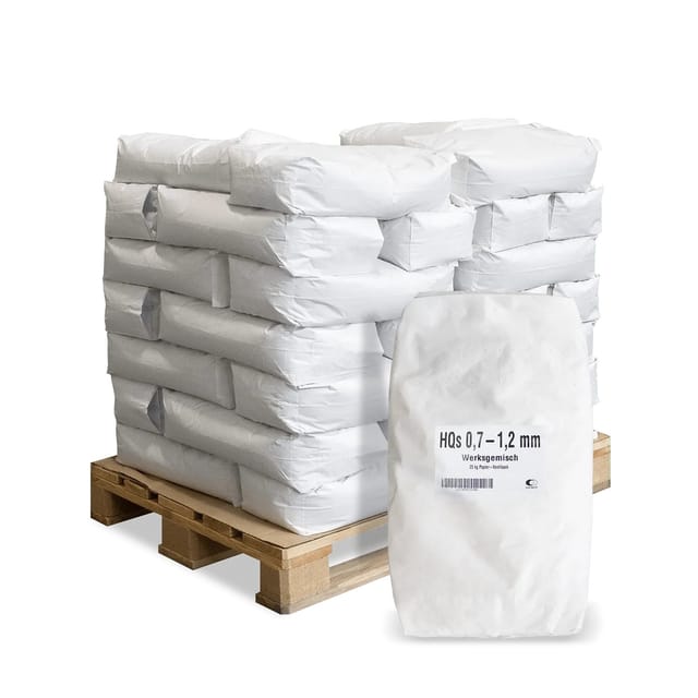 Galamio Quarzsand 0,7 - 1,2 mm 25kg x 40 Sack 1000kg Palette