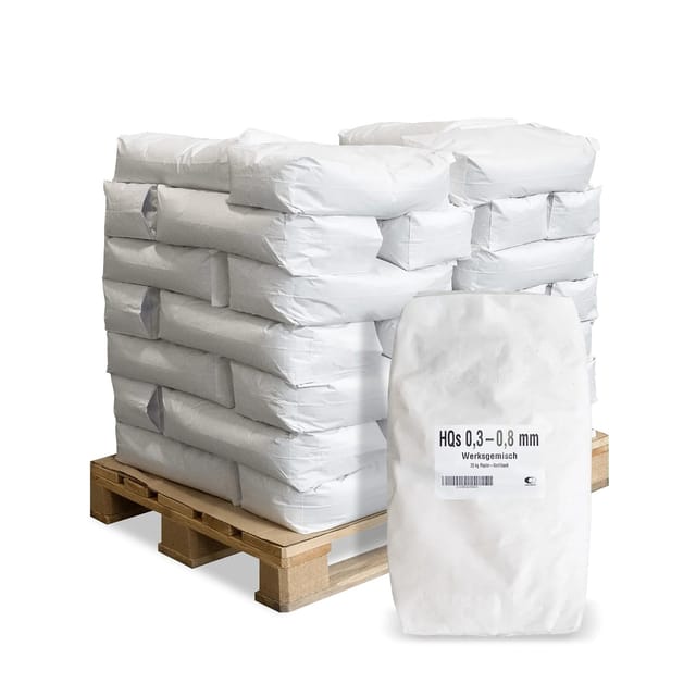 Galamio Quarzsand 0,3 - 0,8 mm 25kg x 40 Sack 1000kg Palette