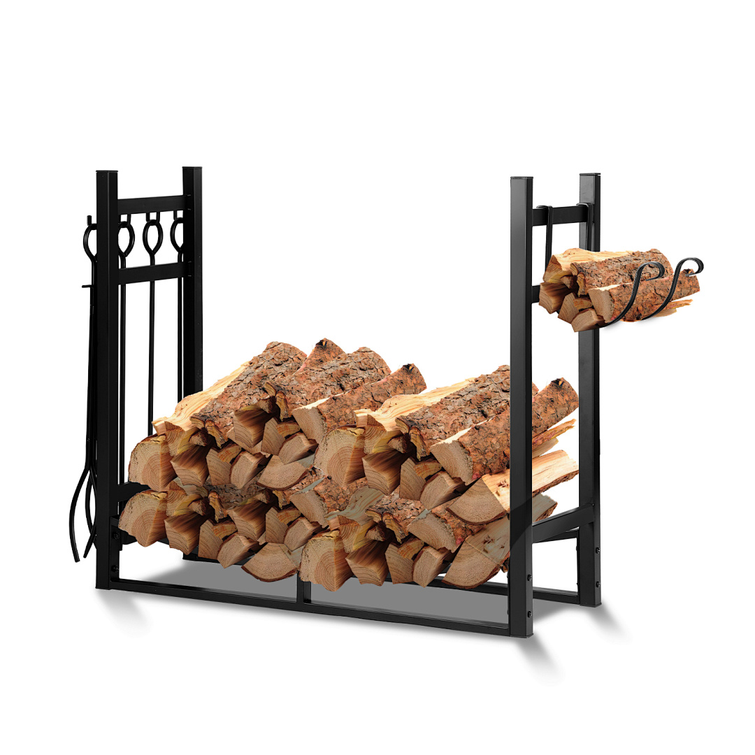 Randaco Kaminholzregal Brennholzregal 120kg Feuerholzregal Kaminholzständer Stapelhilfe