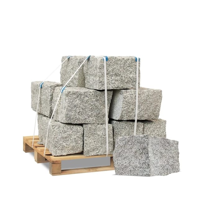 Galamio Granit Mauersteine 40x25x25 Gebrochen 1000kg Palette
