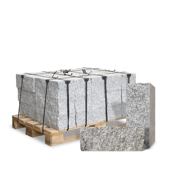 Galamio Granit Randsteine 40x20x15 Gesägt & Gebrochen 1000kg