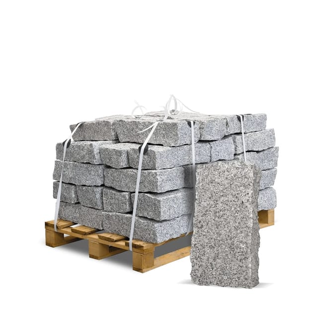 Galamio Granit Randsteine 40x20x15 Gebrochen 1000kg Palette