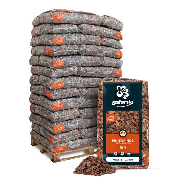 Galamio Pinienrinde Mittel 60l x 39 Sack 2340l Palette
