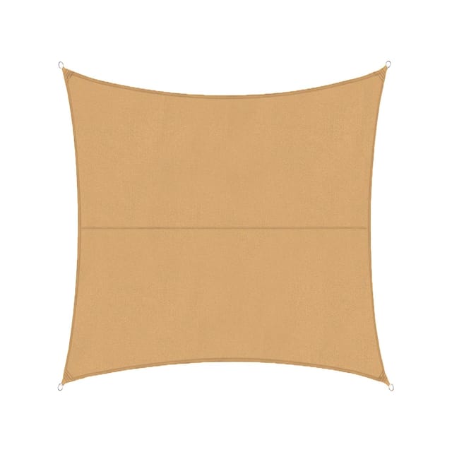 Karat Sonnensegel Wasserabweisend Quadratisch - für Garten, Terrasse und Balkon - Sand 3 x 3 m