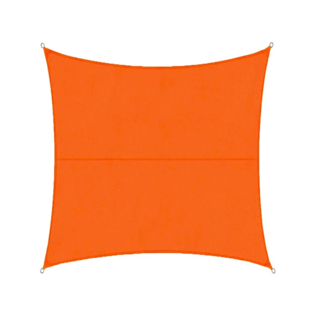 Karat Sonnensegel Wasserabweisend Quadratisch - für Garten, Terrasse und Balkon - Orange 3 x 3 m