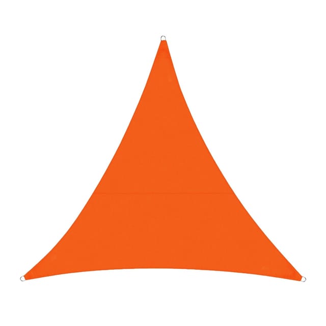 Karat Sonnensegel Wasserabweisend Dreieckig - für Garten, Terrasse und Balkon - Orange 3,6 x 3,6 x 5,1 m