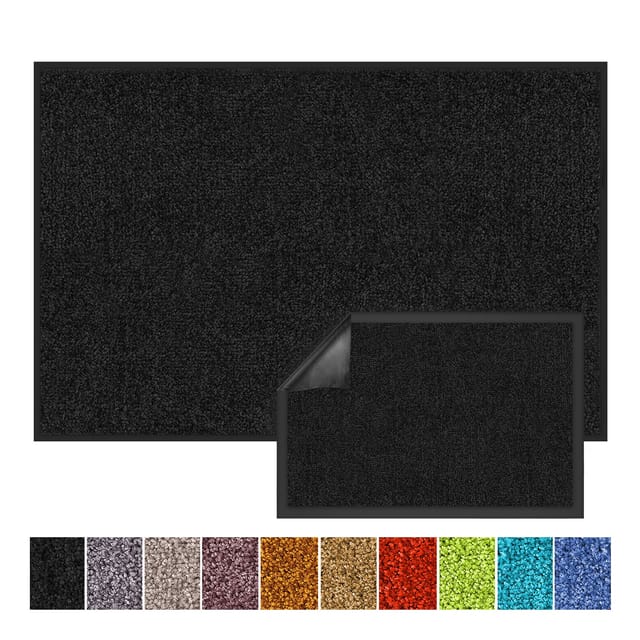 Karat Schmutzfangmatte Rhine - Sauberlaufmatte Fußmatte Türvorleger / 200 x 200 cm Schwarz