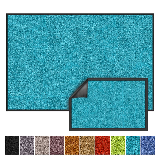 Karat Schmutzfangmatte Rhine - Sauberlaufmatte Fußmatte Türvorleger / 120 x 180 cm Türkis