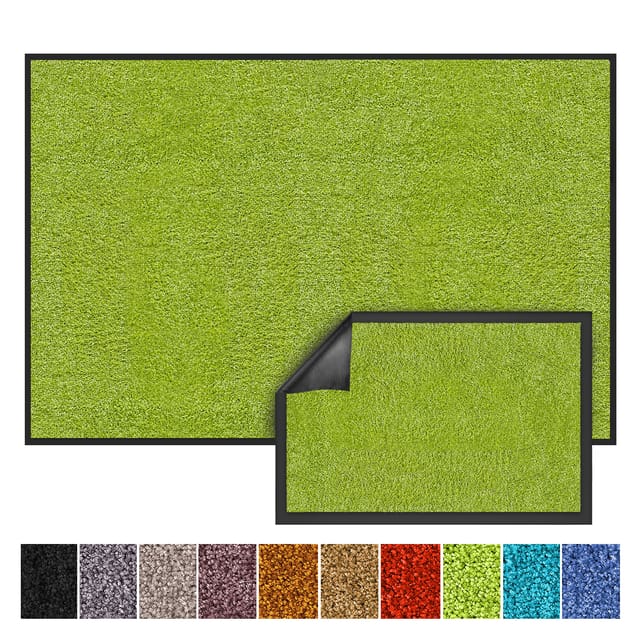 Karat Schmutzfangmatte Rhine - Sauberlaufmatte Fußmatte Türvorleger / 60 x 90 cm Limone