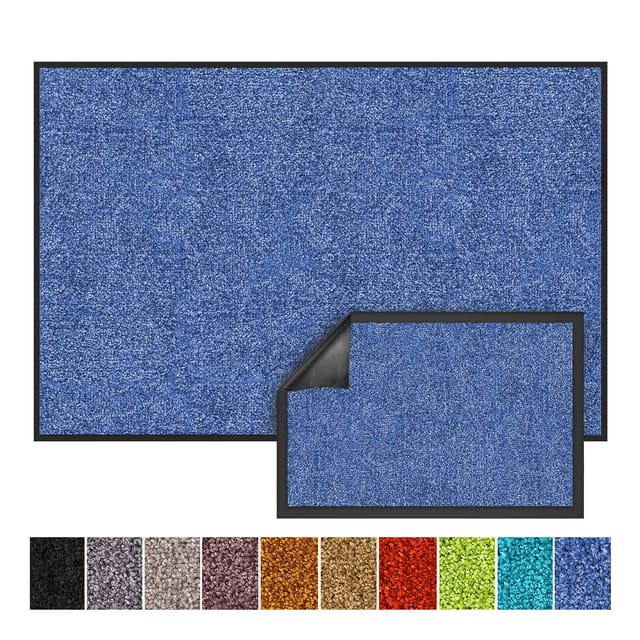 Karat Schmutzfangmatte Rhine - Sauberlaufmatte Fußmatte Türvorleger / 200 x 200 cm Blau