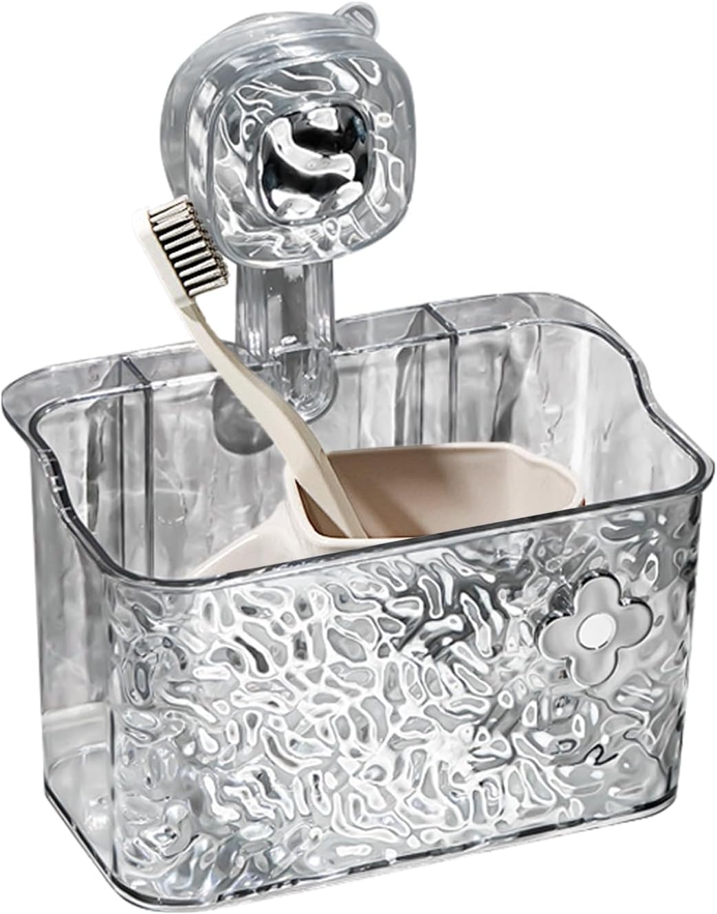 Duschablage Mit Saugnapf, Gewellter Eckkorb Aufbewahrungsregal Mit Saugnapf Für Dusche, Waschbecken, Küche, Wohnmobil, Wohnung, Fliesen, Glas