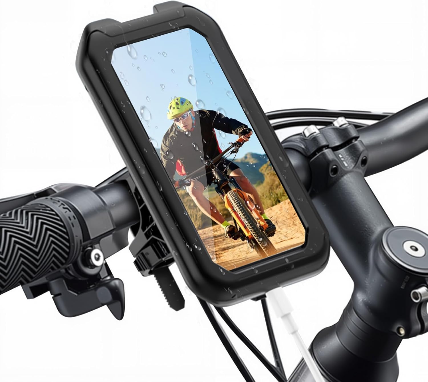 Wasserdichte Motorrad-handyhalterung, 360° Drehbar Und Vibrationsdämpfend, Universal Smartphone-halterung Für 5,5–7 Zoll, Lenkerhalterung Für Motorrad, Fahrrad Und Mountainbike, Touchscreen-bedienung
