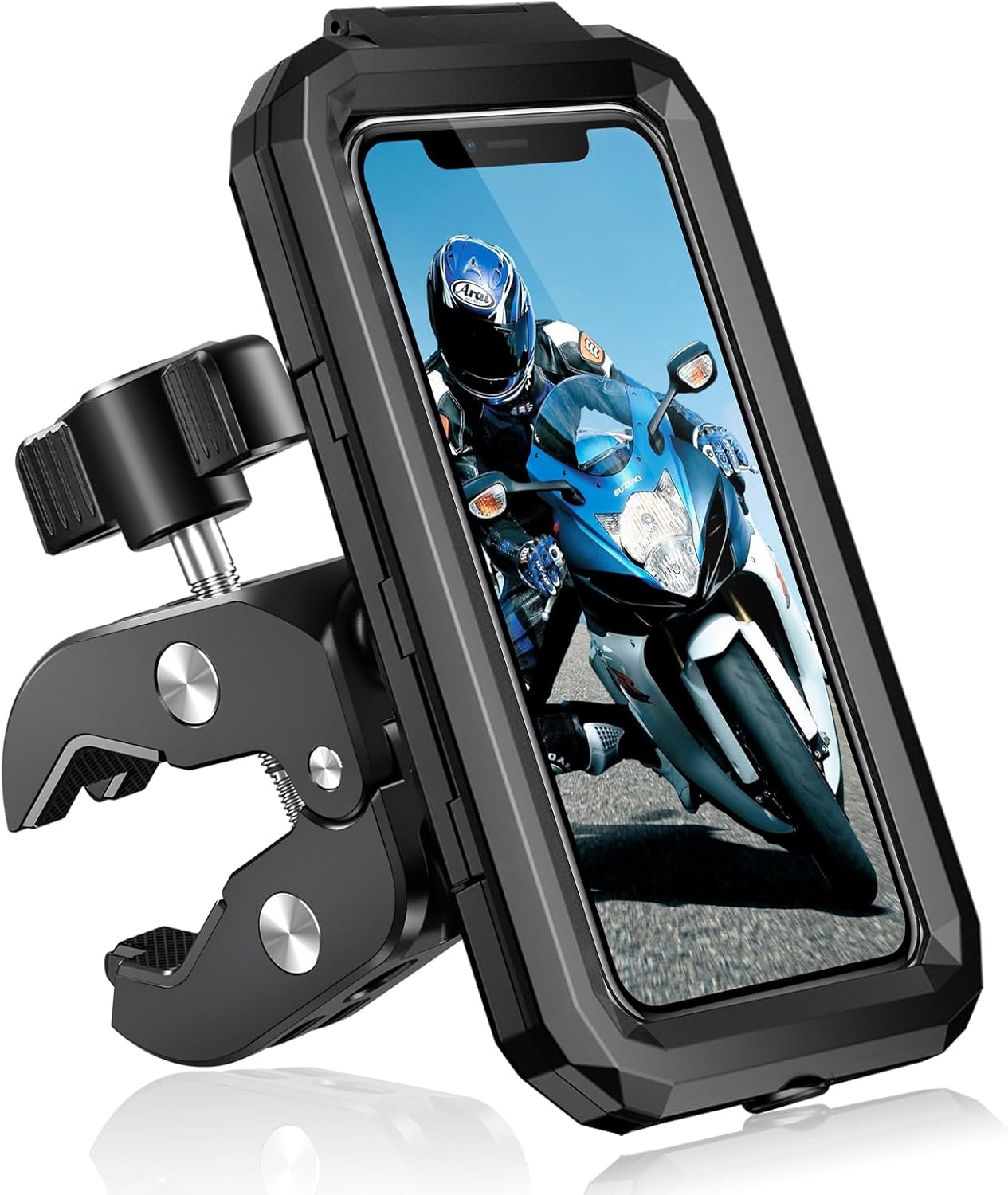 Wasserdichte Universal-handyhalterung Für Motorräder, 360° Drehbare, Vibrationsdämpfende Handyhalterung Für Fahrräder, Smartphone-halterung Für Roller Mit Touchscreen, Mountainbikes, Lenkerhalterung F