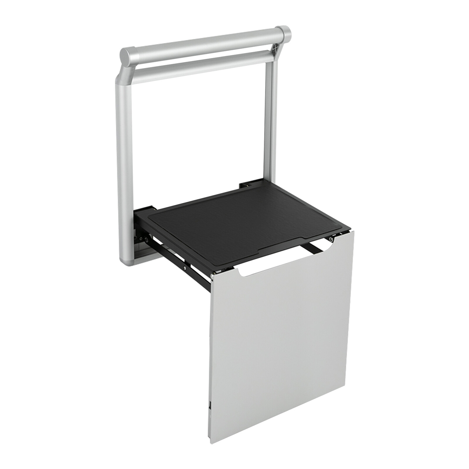 Klappbarer Duschstuhl, 150 Kg, An Der Wand Befestigbarer Klappbarer Duschstuhl, Badestuhl Für Die Dusche, Duschhocker, Duschstuhl Für Senioren, Kinder, Silber