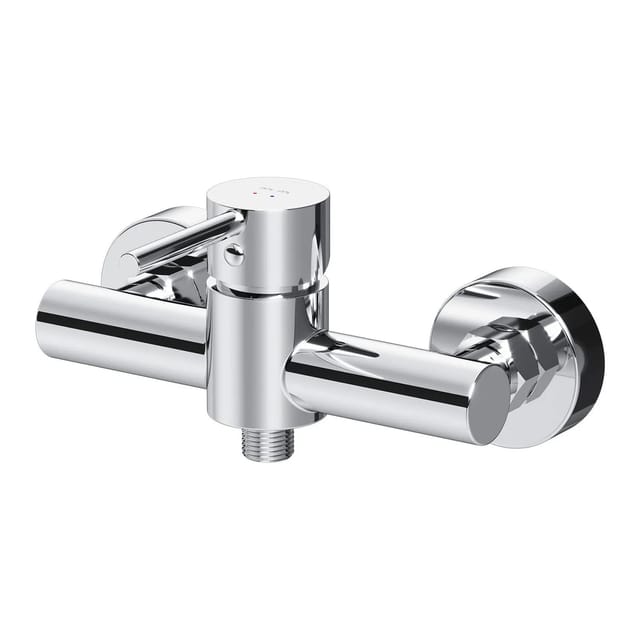 AM.PM Einhebel-Duscharmatur Spike Brausearmatur aus Messing, Brausebatterie Wasserhahn Bad FPA20000 Chrom