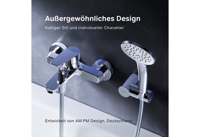 AM.PM Einhebel-Wannenarmatur / Brausearmatur Hit Aufputz Chrom