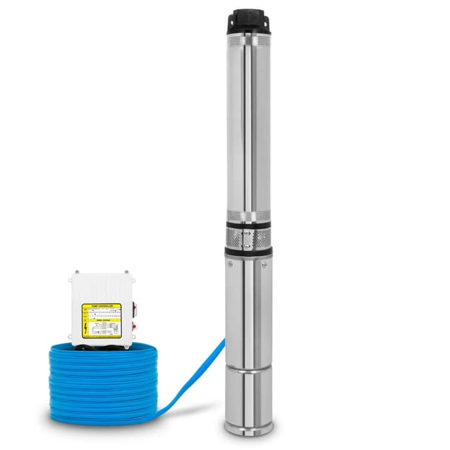 EBERTH 4 Zoll Tiefbrunnenpumpe 550W 1-1/2 Zoll Förderhöhe max. 43m