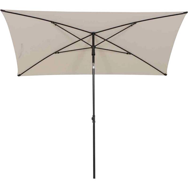 [neuwertig] B-ware Siena Garden City Mittelstockschirm Anthrazit/natur 210x140cm Upf 50+
